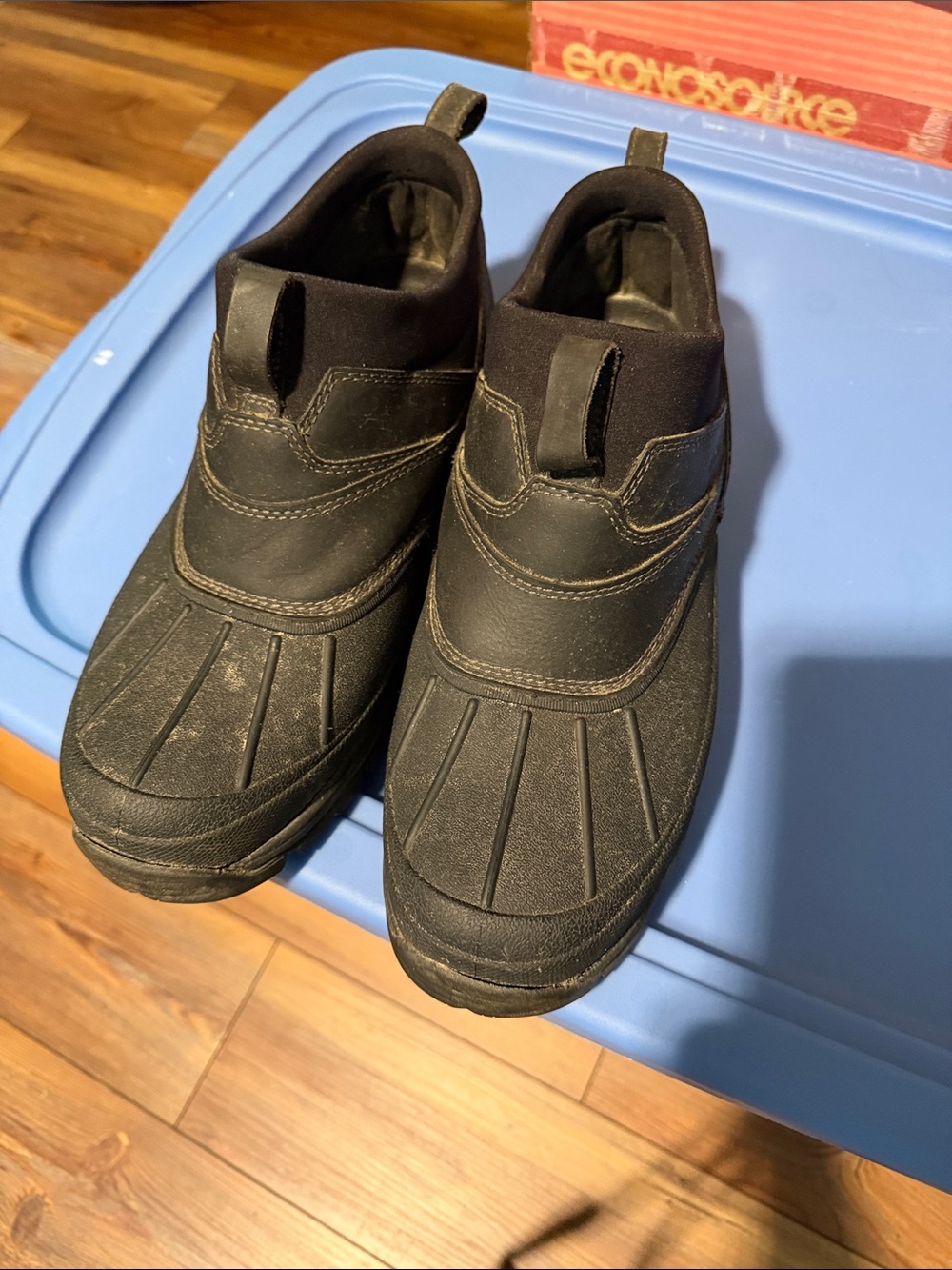 LL Bean Men's Black Waterproof Slip-On Outdoor Shoes